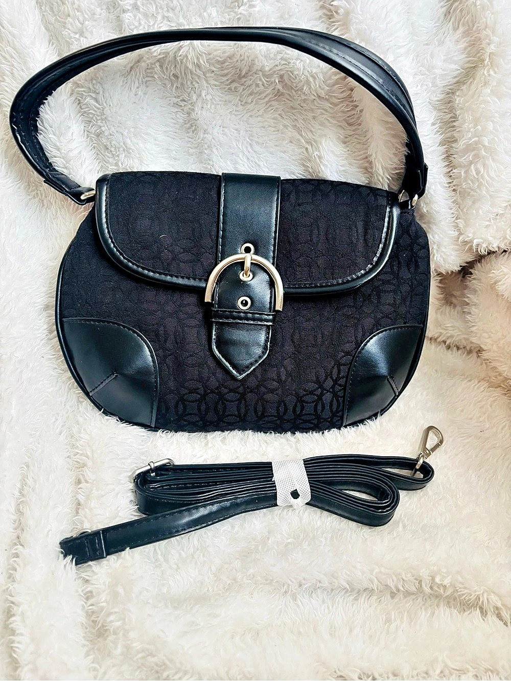 Black Shoulder Bag with Strap Like New